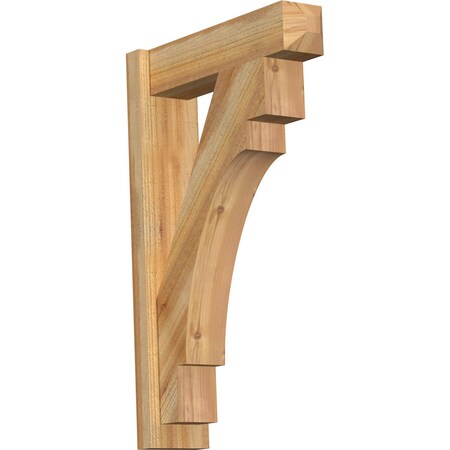 Ekena Millwork Merced Rough Sawn Craftsman Outlooker, Western Red Cedar, 6"W x 22"D x 34"H OUT06X22X34MRC04RWR